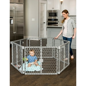 Regalo Plastic 192 inch Super Wide Baby Gate and Play Yard, 2-in-1, Ages 6 to 24 Months Visit the Regalo Store