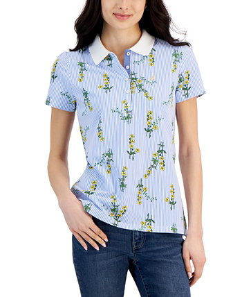 Женская рубашка-поло с короткими рукавами и цветочным принтом Nautica Jeans