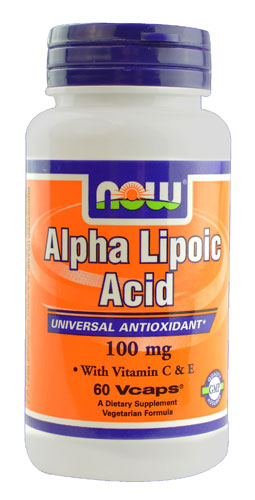 Альфа-липоевая кислота NOW — 100 мг — 60 капсул Vcaps® NOW Foods