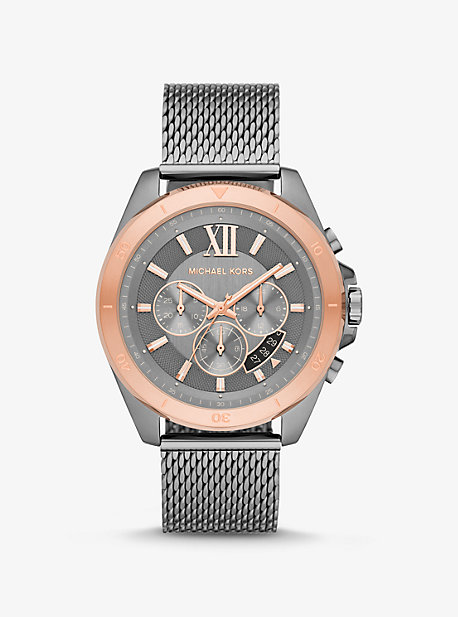 Крупногабаритные наручные часы Brecken с металлической сеткой Michael Kors