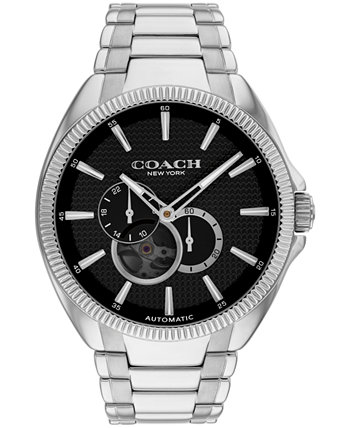 Men's Automatic Jackson Silver-Tone Stainless Steel Watch 45mm COACH