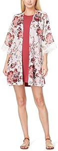 WallFlower Women's Sleeveless Swing Dress & Printed Kimono Set WallFlower