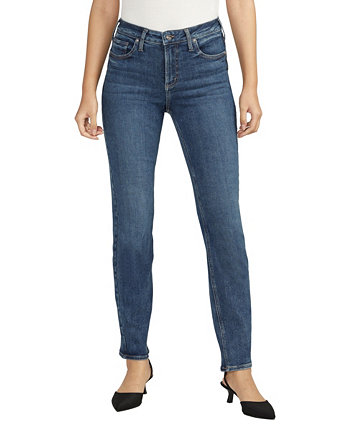 Женские прямые джинсы бесконечного кроя со средней посадкой Silver Jeans Co.