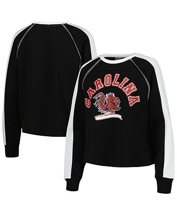 Женский черный укороченный пуловер South Carolina Gamecocks Blindside с регланами Gameday Couture