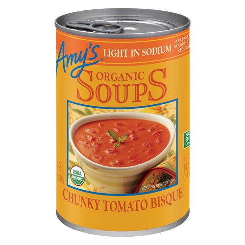 Amy's Organic Soup Light в натриевом томатном супе с кусочками натрия — 14,5 жидких унций Amy's