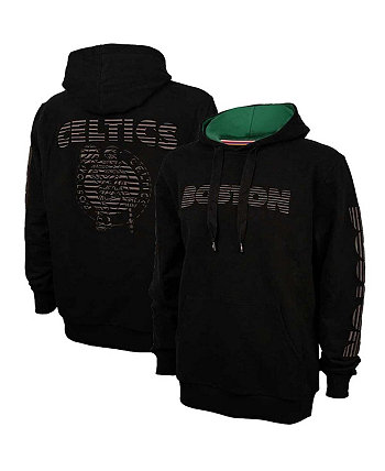 Мужской черный пуловер с капюшоном и логотипом Boston Celtics FISLL
