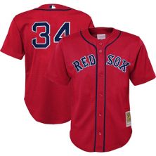 Preschool Mitchell & Ness David Ortiz Red Boston Red Sox Cooperstown CollectionÂ Mesh Batting Practice Jersey Mitchell & Ness