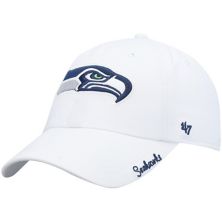 Женская регулируемая шляпа с логотипом '47 White Seattle Seahawks Miata Clean Up Logo Unbranded