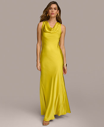 Женское платье без рукавов с воротником-хомутом Donna Karan New York