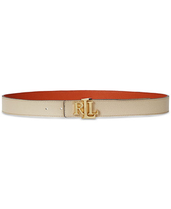 Women's Logo Reversible Pebbled Leather Belt LAUREN Ralph Lauren