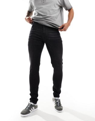 DTT stretch super skinny jeans in washed black Don't Think Twice
