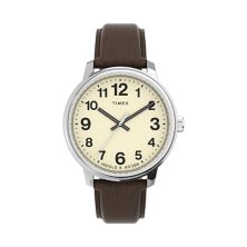 Мужские часы Timex® Easy Reader® 43 MM с крупным кожаным ремешком — TW2V21300JT Timex