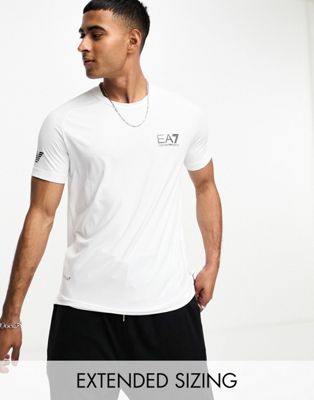 Белая футболка с логотипом EA7 activewear EA7 Emporio Armani