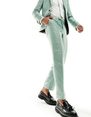 Зеленые костюмные брюки-гордимер Twisted Tailor Twisted Tailor
