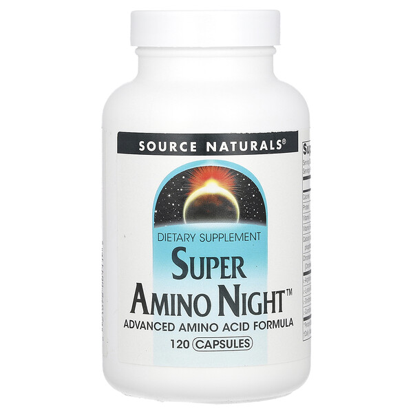 Super Amino Night, 120 капсул Source Naturals