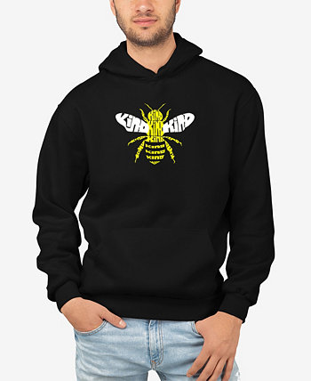 Мужская толстовка с капюшоном Bee Kind Word Art LA Pop Art