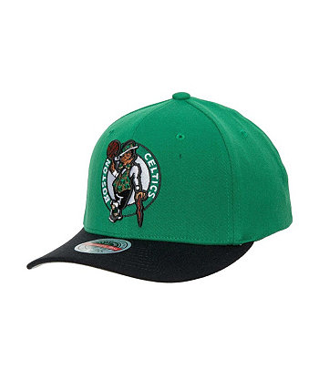 Мужская кепка Kelly Green, Black Boston Celtics MVP Team Two-Tone 2.0 Stretch-Snapback Hat Mitchell & Ness