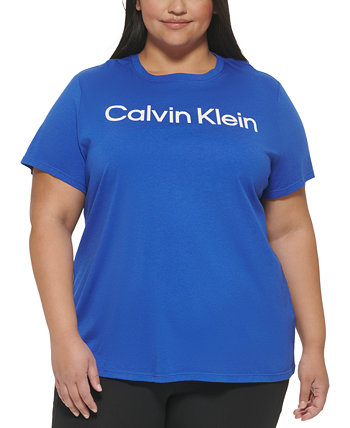 Плюс размер Футболка с круглым вырезом и логотипом Calvin Klein