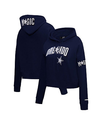Женский укороченный пуловер с капюшоном Orlando Magic 2023/24 City Edition темно-синего цвета Pro Standard