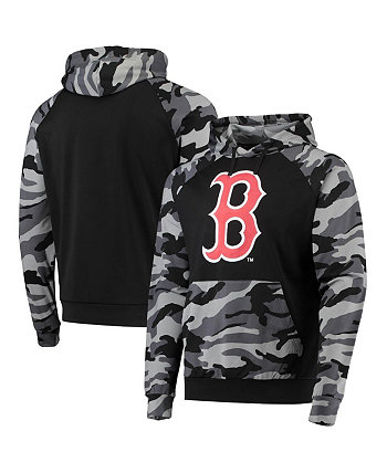 Men's Black Boston Red Sox Camo Raglan Pullover Hoodie FOCO