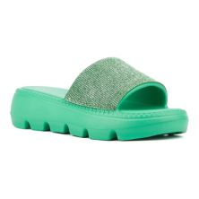 Olivia Miller Women's Glitter Gaze Slide Sandals OLIVIA MILLER