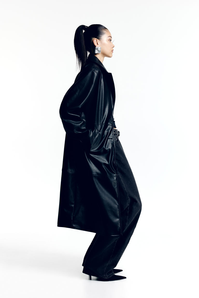 Однобортное пальто с покрытием H&M