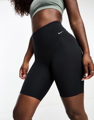 Черные шорты с завышенной талией Nike Training Zenvy Dri-FIT (8 дюймов) Nike