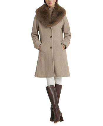 Женское пальто Walker с отделкой из искусственного меха LAUREN Ralph Lauren