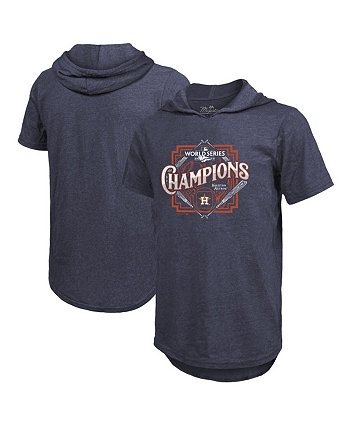 Мужская футболка с капюшоном темно-синего цвета Houston Astros World Series Champions 2022 Suspect с короткими рукавами Majestic