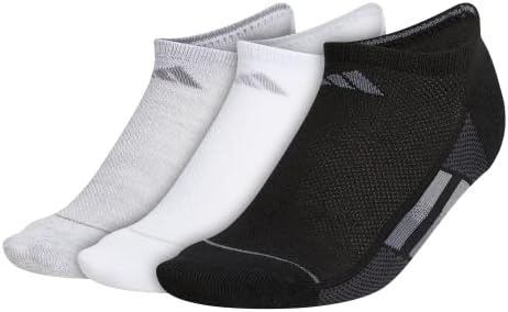 adidas Women's Superlite Stripe 3.0 No Show Socks (3-Pair) Low Profile Athletic Fit with Arch Compression Adidas