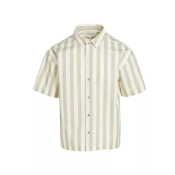 Полосатая хлопковая рубашка для лагеря FRAME