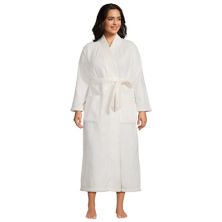 Plus Size Lands' End Women's Cozy Plush Long Wrap Robe Lands' End
