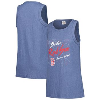 Женская Футболка Soft As A Grape Синяя Boston Red Sox Гладкая Воротник Soft As A Grape