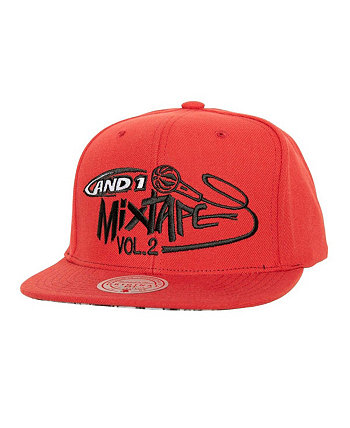 Men's x AND1 Red Mixtape Vol. 2 Adjustable Hat Mitchell & Ness