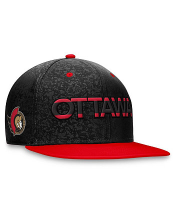 Мужская черно-красная двухцветная бейсболка Ottawa Senators Authentic Pro Rink Snapback Fanatics