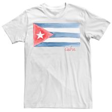 Мужская акварельная футболка с флагом Кубы HHM Licensed Character