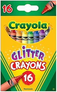 Карандаши Crayola с блестками, 16 цветов, экономичные и нетоксичные, прочные, для творчества и ярких рисунков Crayola