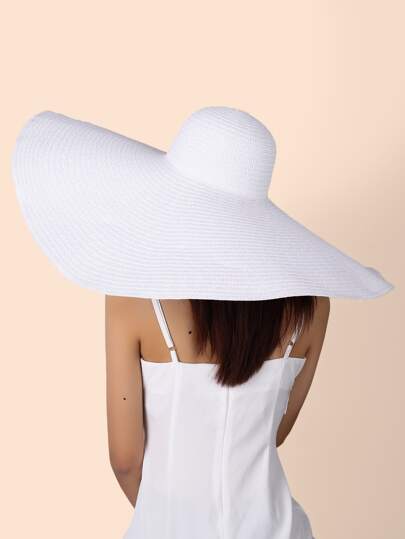 Соломенная шляпа с широкими полями SHEIN