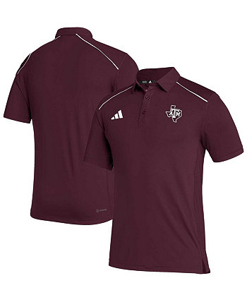 Мужская бордовая рубашка-поло Texas A&M Aggies Coaches AEROREADY Adidas