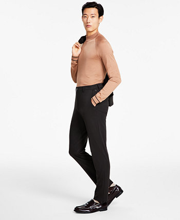 Мужские облегающие эластичные костюмные брюки однотонного трикотажа Calvin Klein