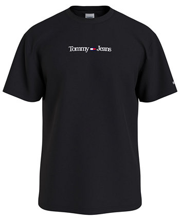 Мужская классическая линейная футболка с логотипом Tommy Hilfiger