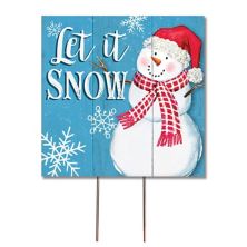 Let It Snow Lawn Garden Stake Artisan Signworks