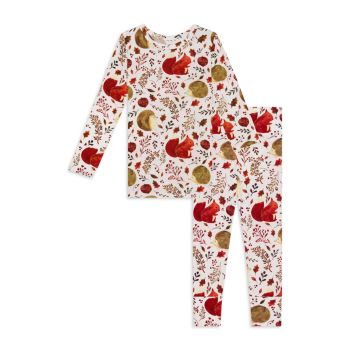 Маленький детский &amp; Детский пижамный комплект с длинными рукавами и принтом Woodland Posh Peanut