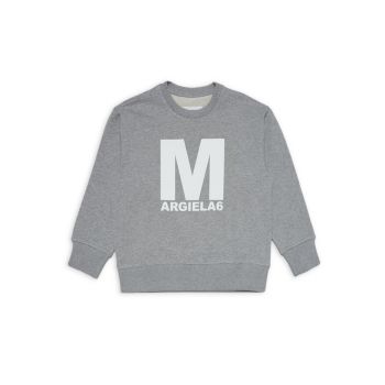Маленький ребенок &amp;amp; Детский свитер с длинными рукавами и логотипом MM6 Maison Margiela