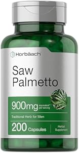 Horbaach Saw Palmetto Extract | 900mg | 200 Capsules | Non-GMO and Gluten Free Formula | Traditional Herb Supplement | from Saw Palmetto Berries Horbäach