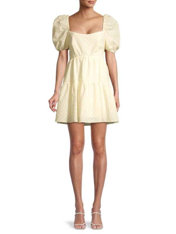 Ярусное мини-платье Lucy из хлопка Bardot