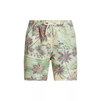 Тропические шорты для плавания с сетчатой подкладкой Polo Ralph Lauren