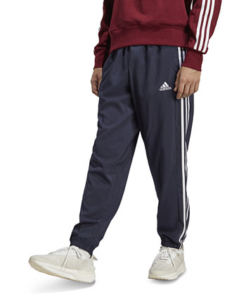 Мужские спортивные брюки AEROREADY Essentials с эластичными манжетами и тремя полосками Adidas