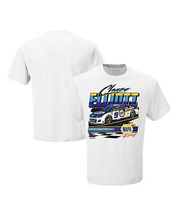 Мужская белая футболка на танкетке Chase Elliott NAPA Hendrick Motorsports Team Collection