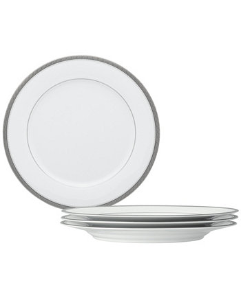 Charlotta Platinum Набор обеденных тарелок из 4 предметов диаметром 10,5 дюймов, сервиз на 4 персоны Noritake
